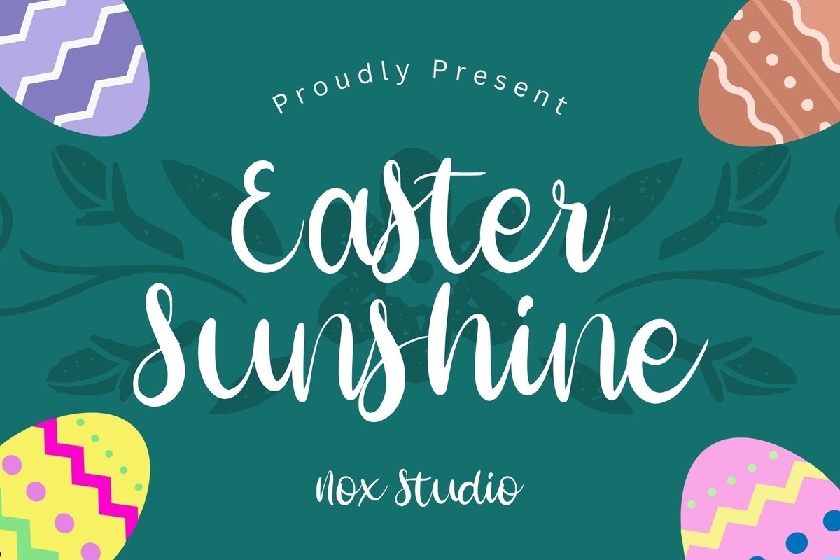 Пример шрифта Easter Sunshine