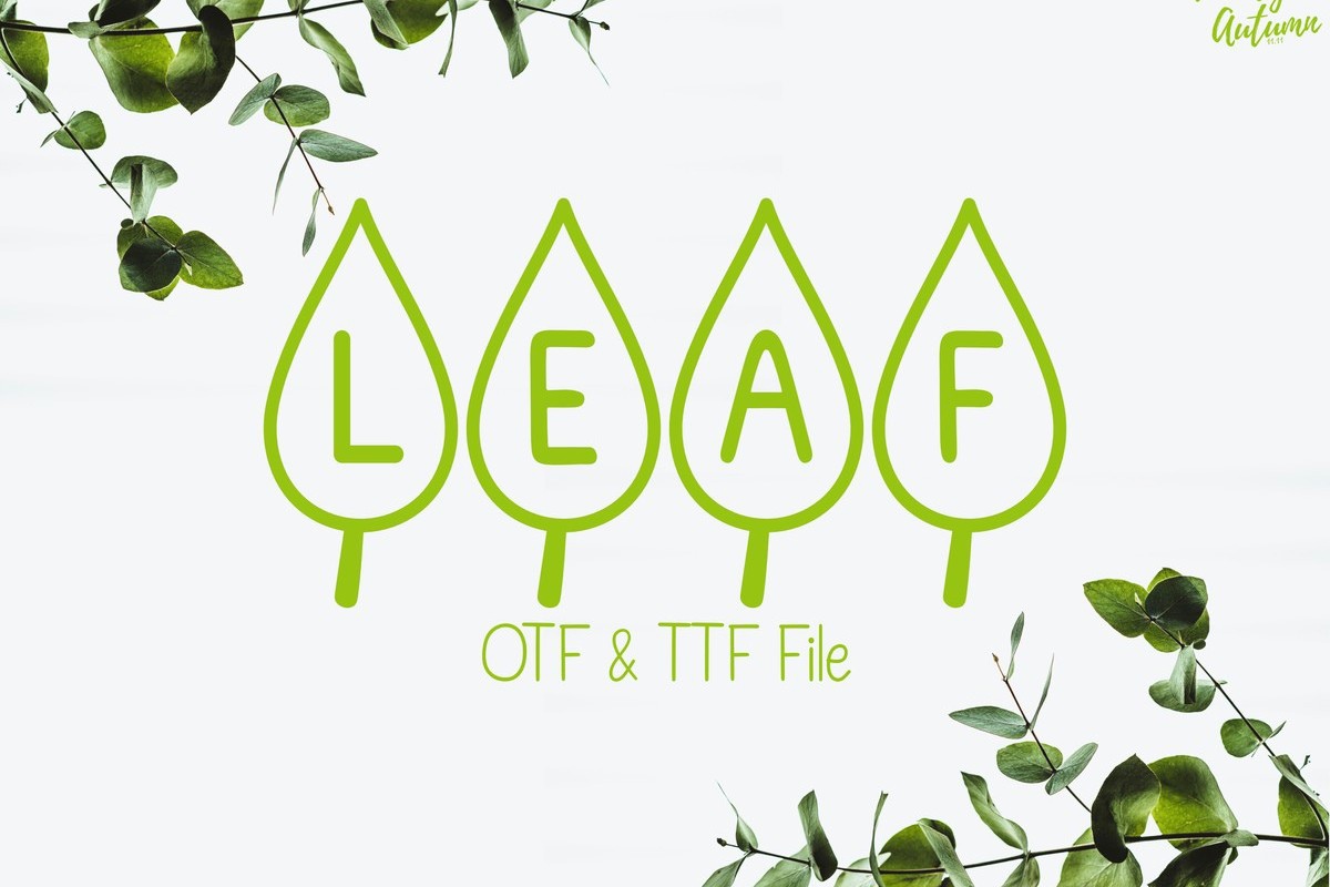 Пример шрифта Leaf Regular