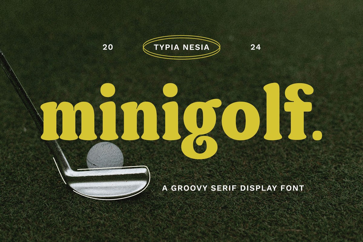 Пример шрифта Minigolf Regular