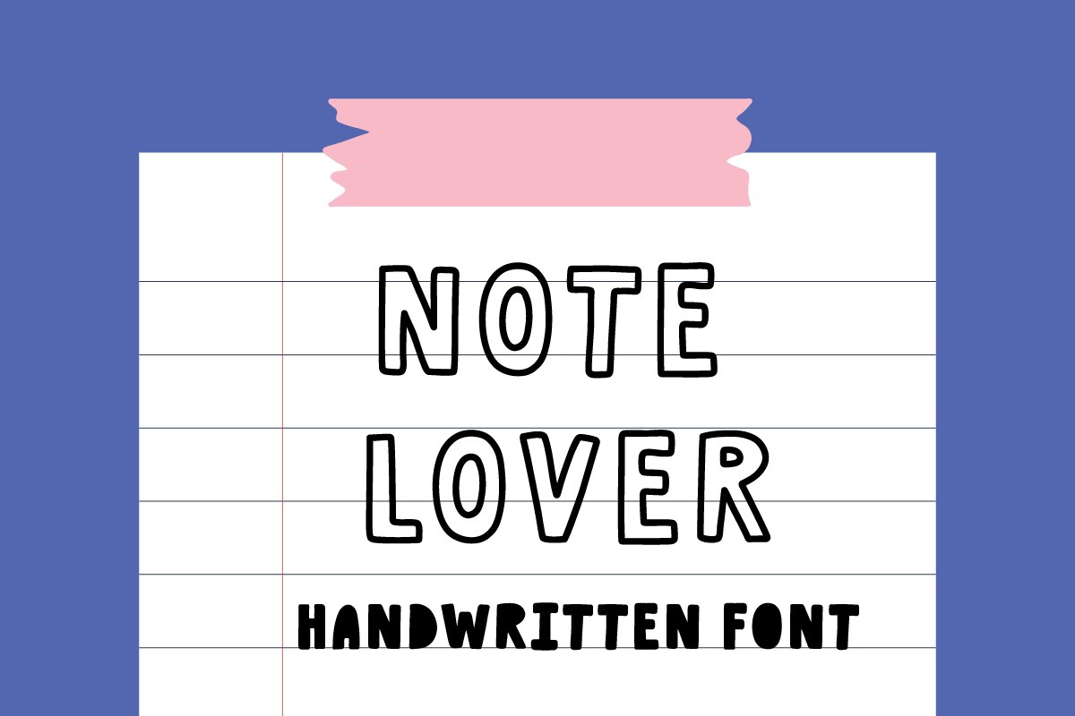 Пример шрифта Note Lover