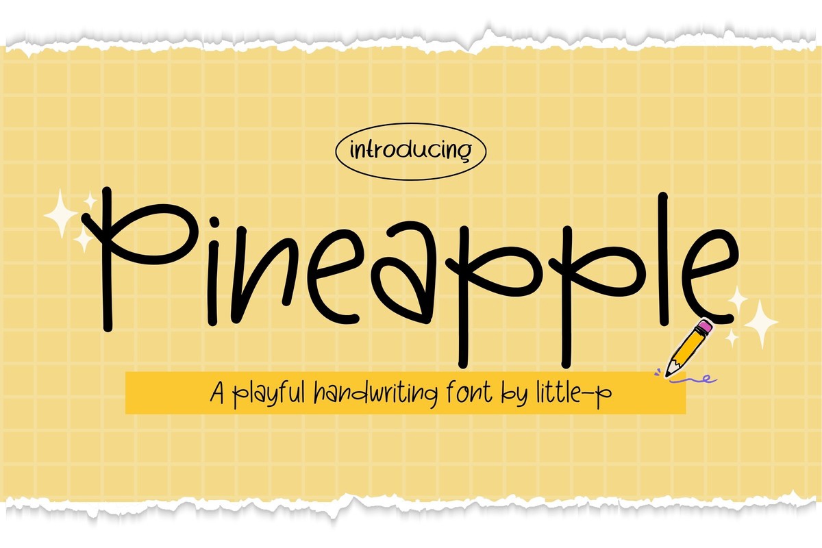 Пример шрифта Pinеapple Regular