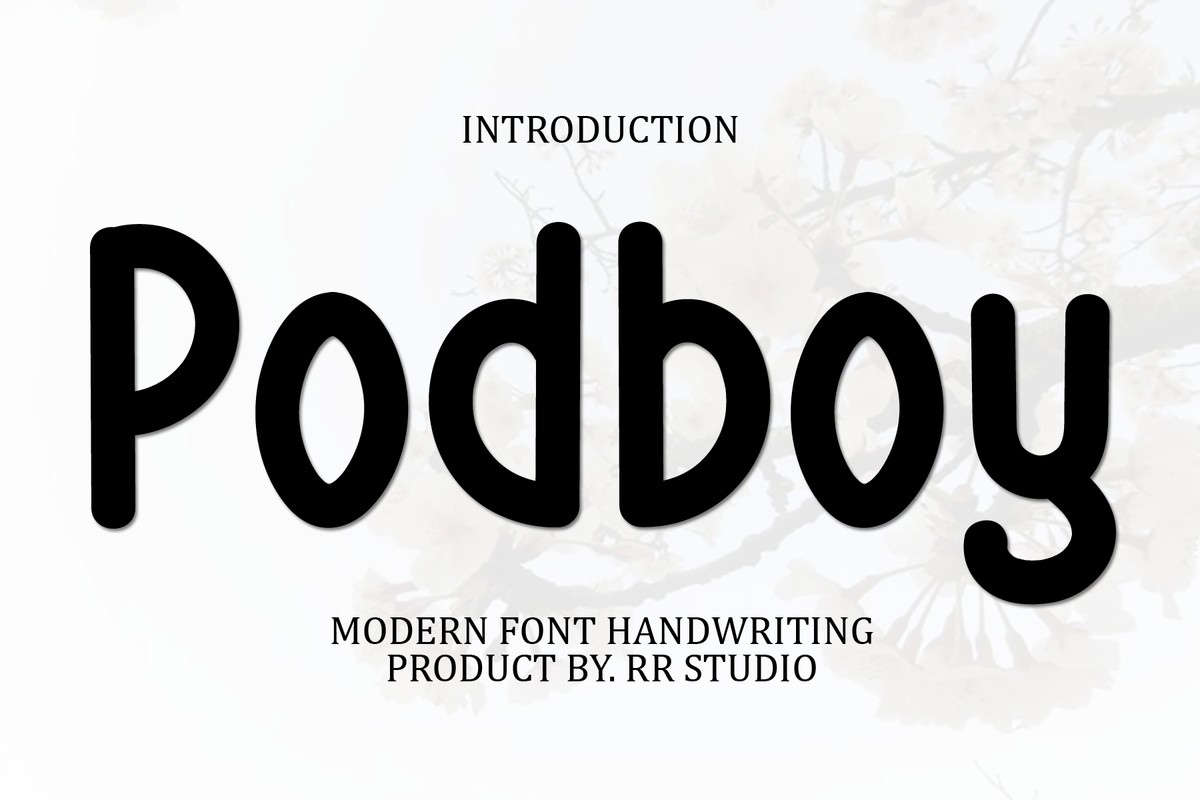 Пример шрифта Podboy