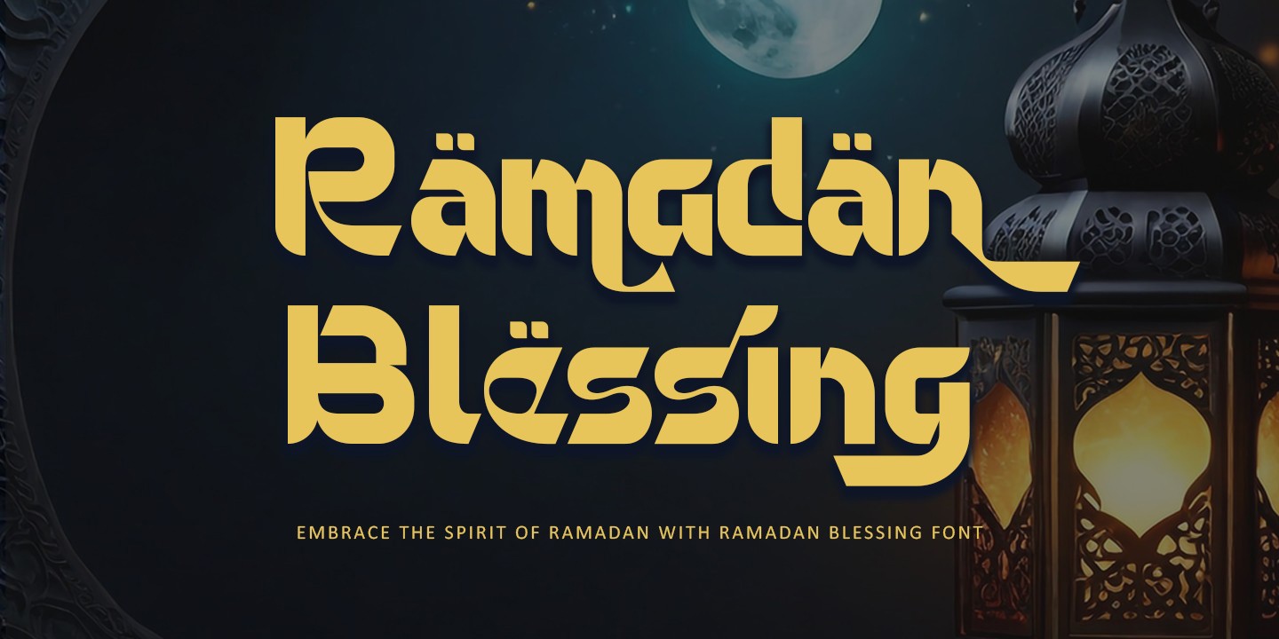 Пример шрифта Ramadan Blessing Bold Italic