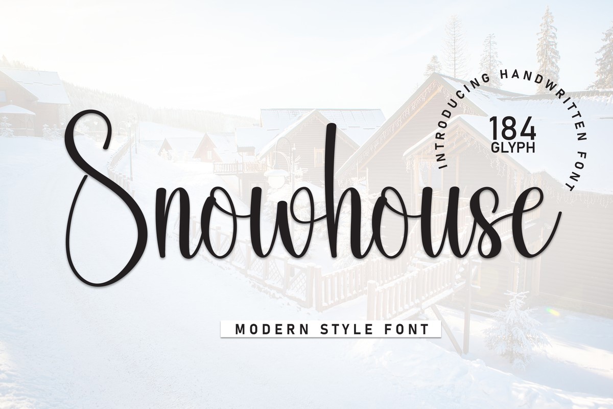 Пример шрифта Snowhouse