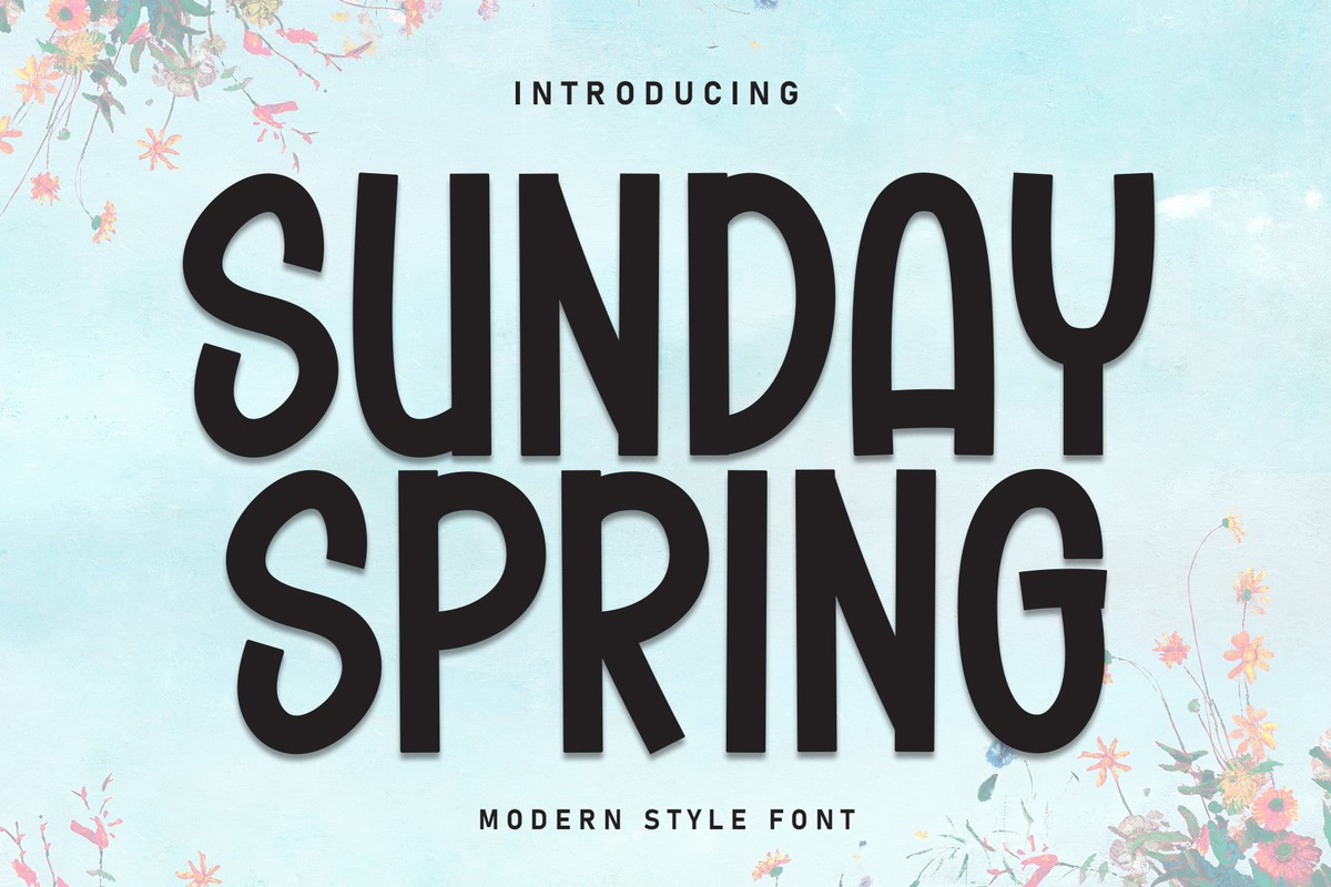 Пример шрифта Sunday Spring Regular