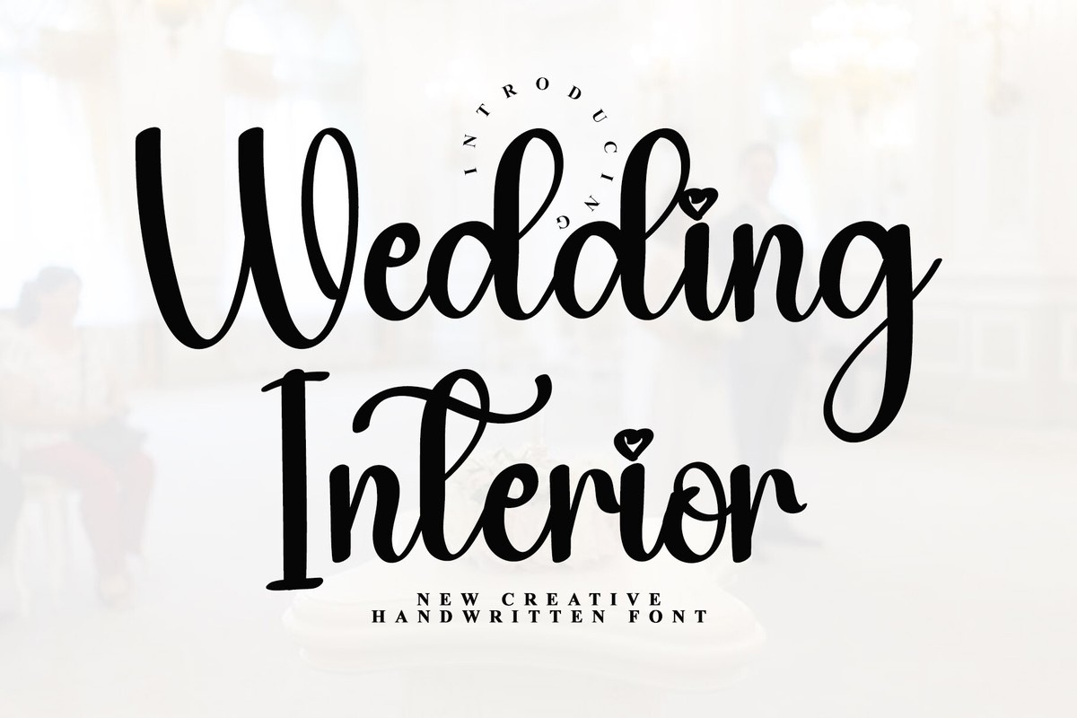 Пример шрифта Wedding Interior Regular