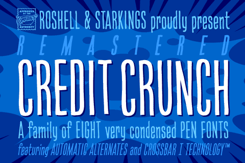 Пример шрифта Credit Crunch