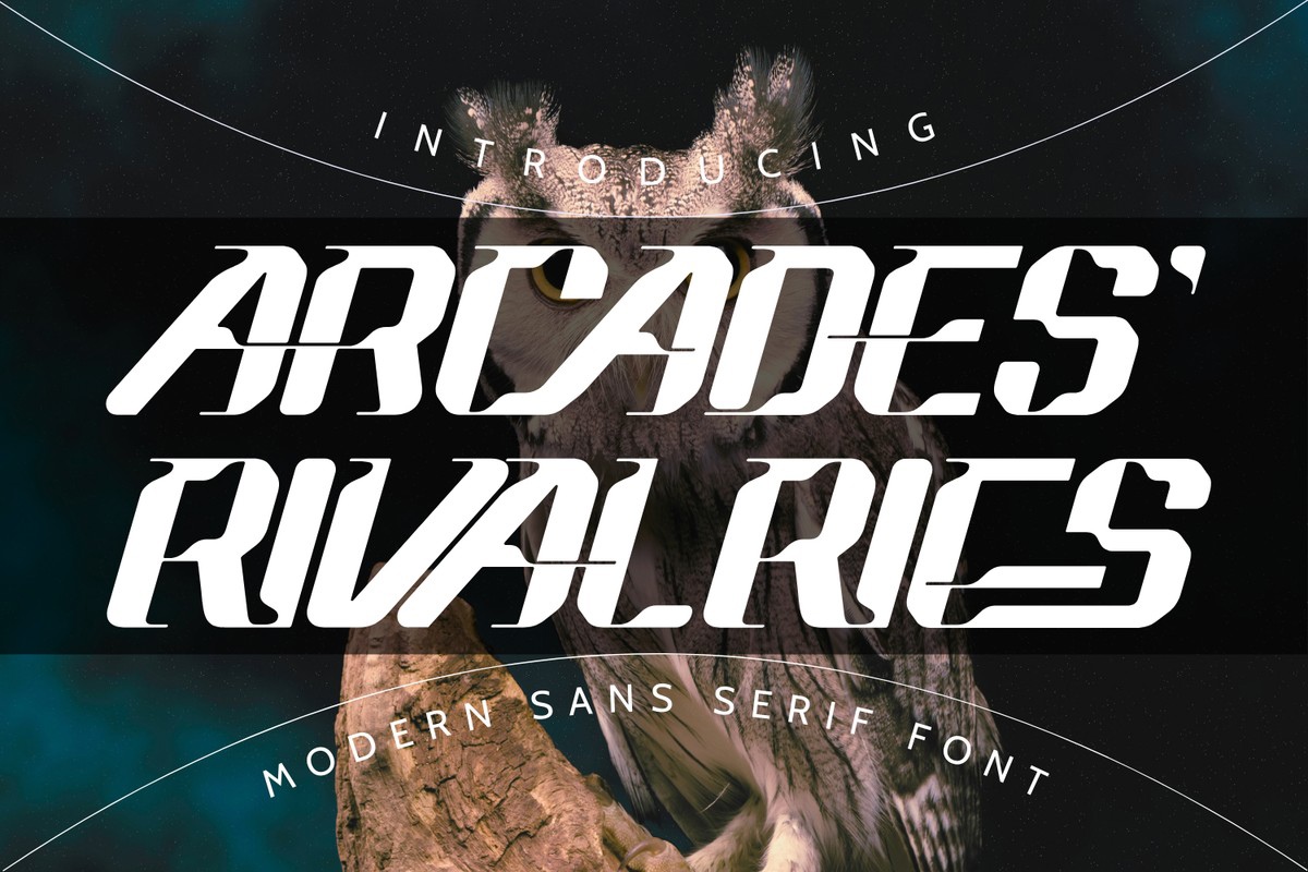 Пример шрифта Arcades Rivalries