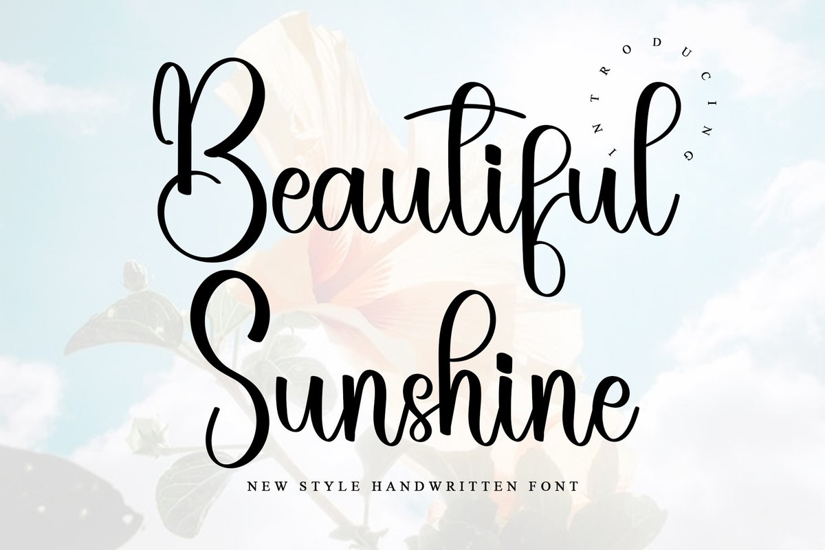 Пример шрифта Beаutiful Sunshine