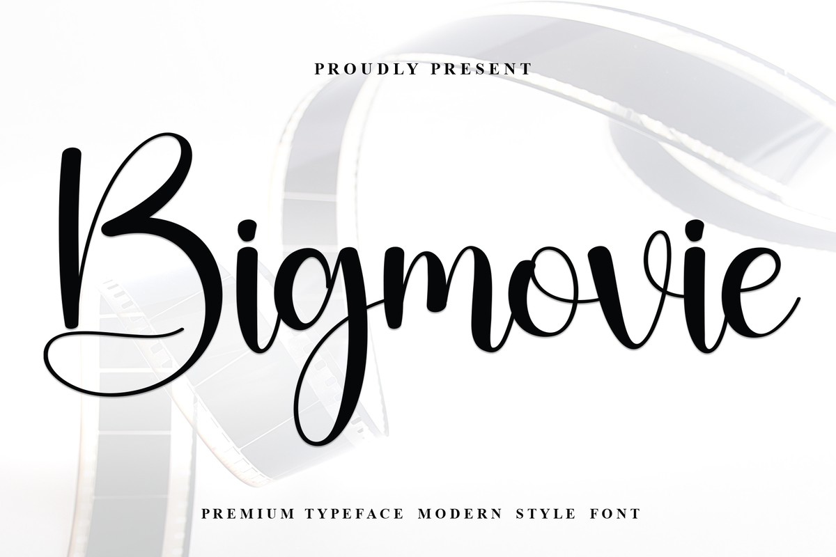 Пример шрифта Bigmovie