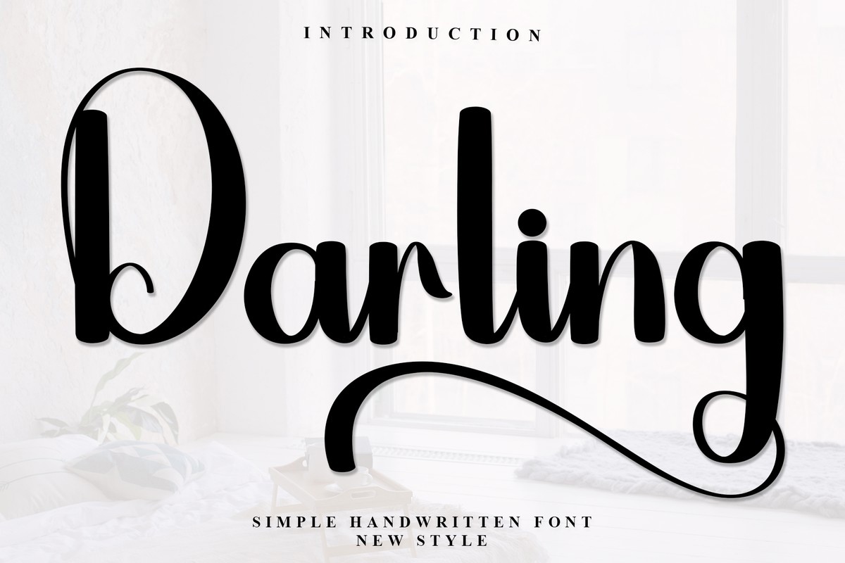 Пример шрифта Darling
