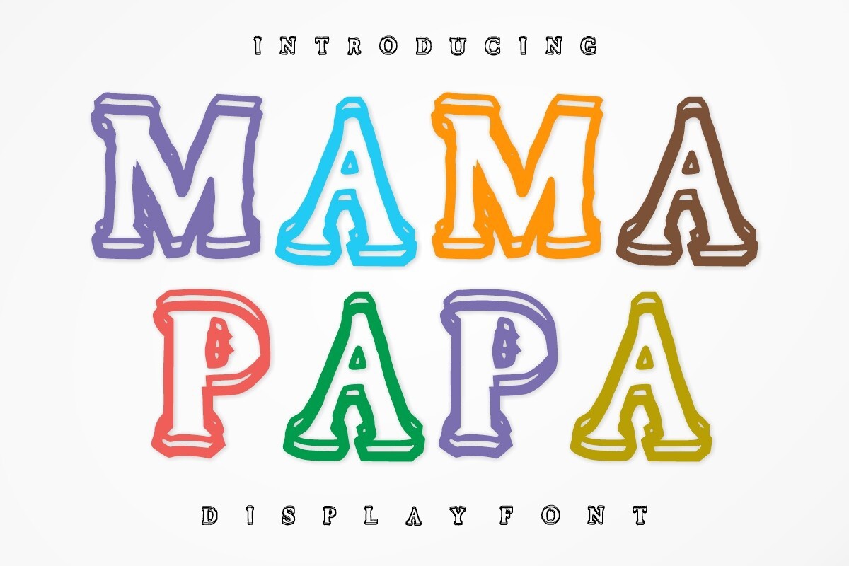 Пример шрифта Mama Papa Regular