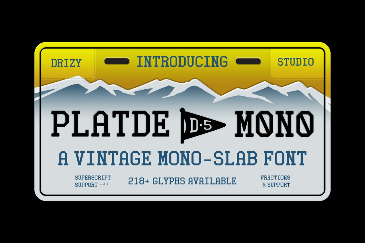 Пример шрифта Platde Mono Regular