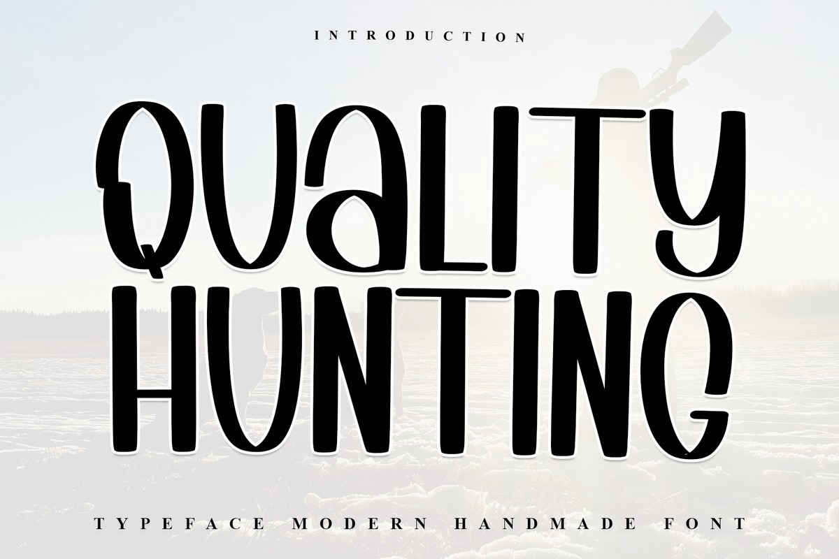 Пример шрифта Quality Hunting