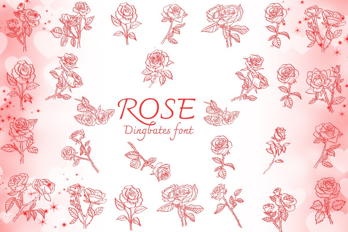 Пример шрифта Roses