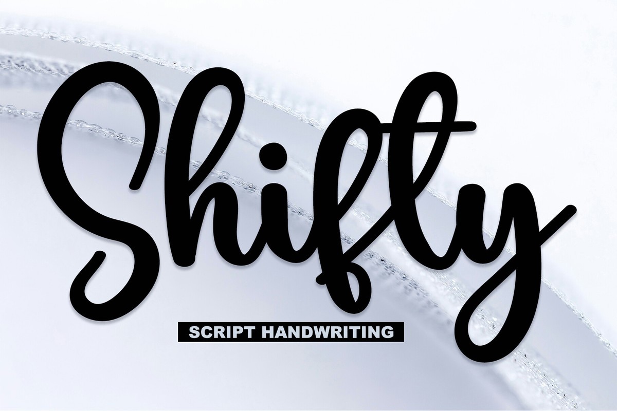 Пример шрифта Shifty