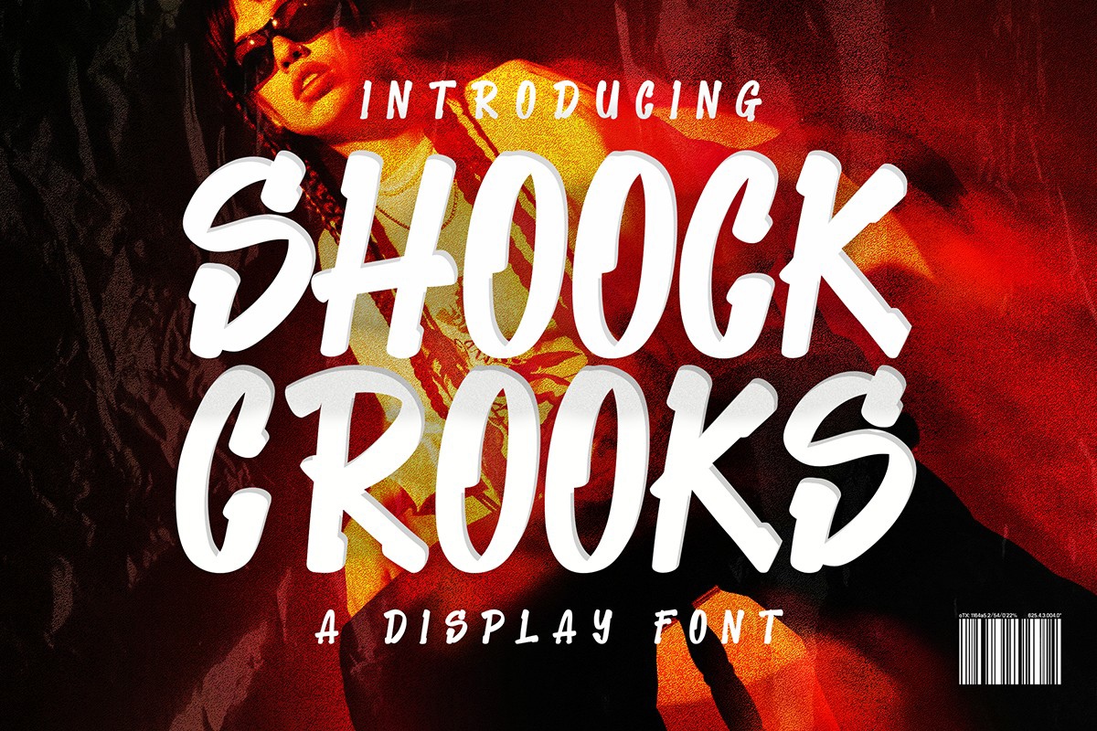 Пример шрифта Shoock Crooks Regular