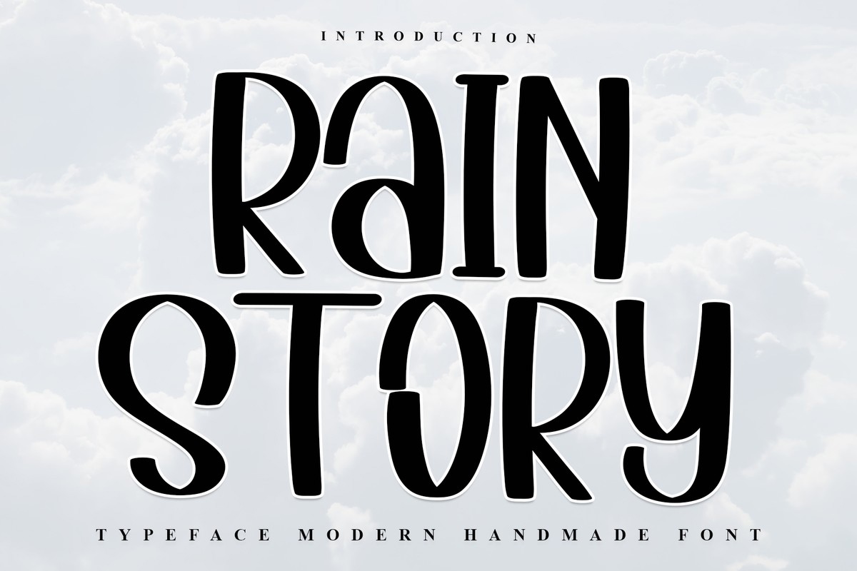 Пример шрифта Rain Story