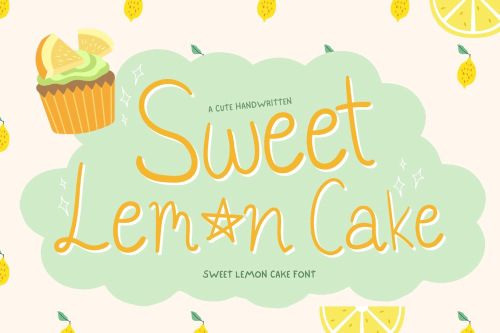 Пример шрифта Sweet Lemon Cake