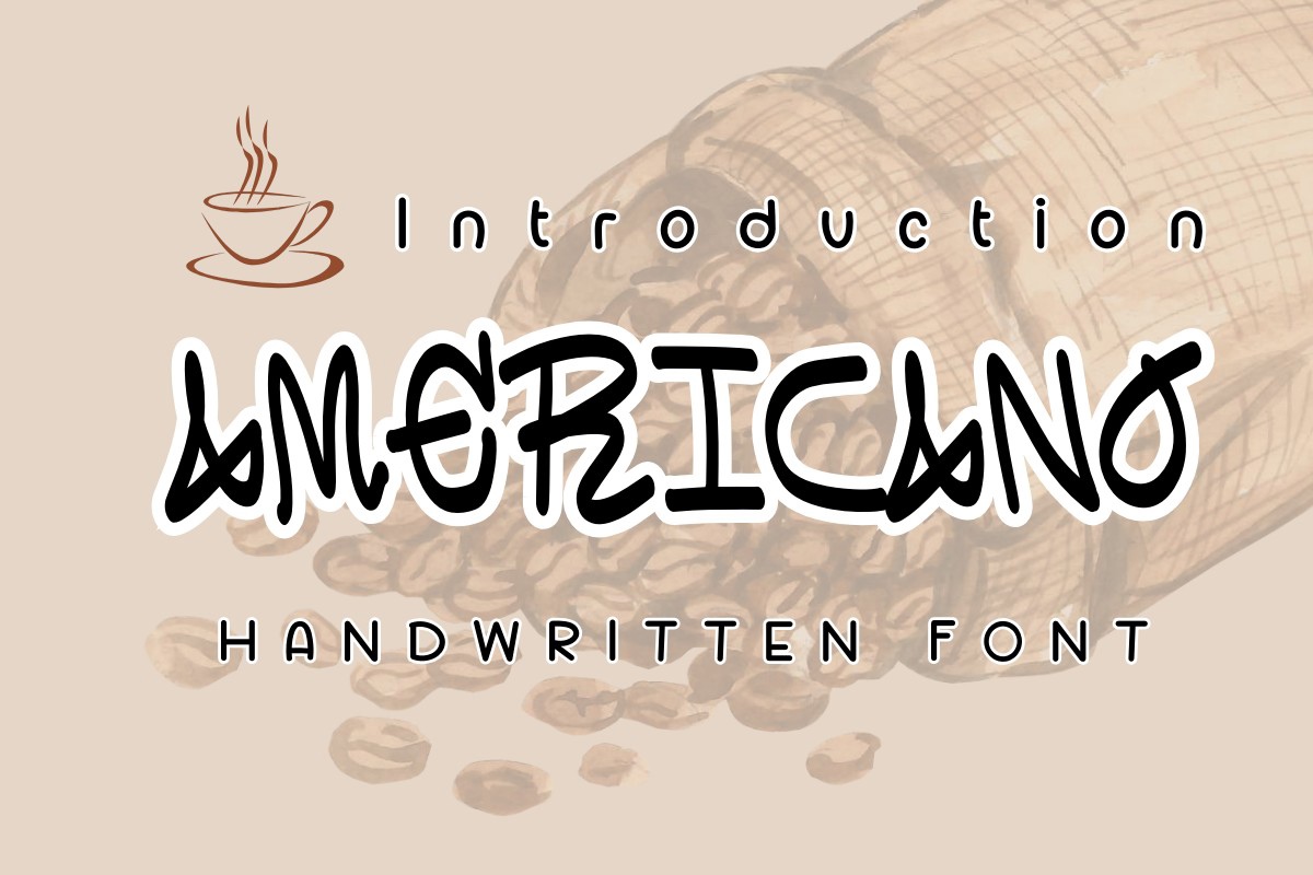 Пример шрифта Americano