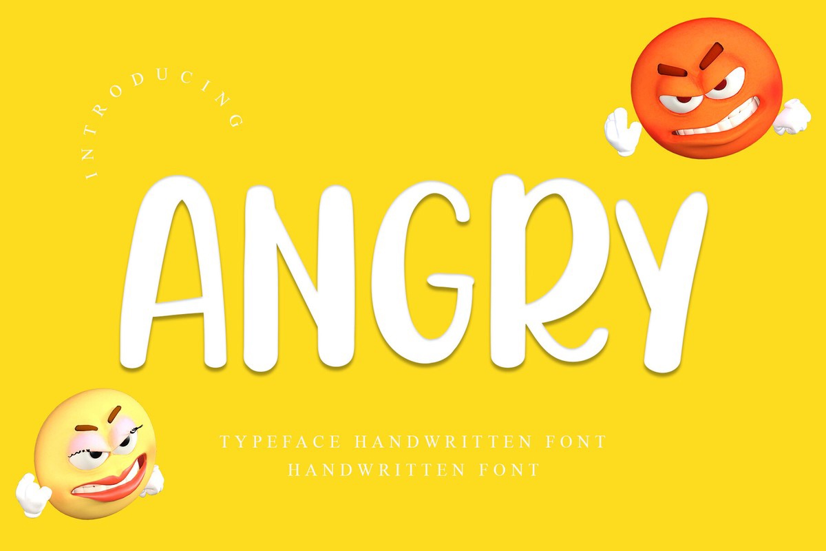 Пример шрифта Angry Regular