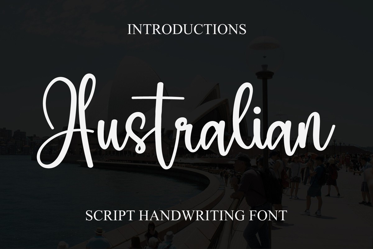 Пример шрифта Australian