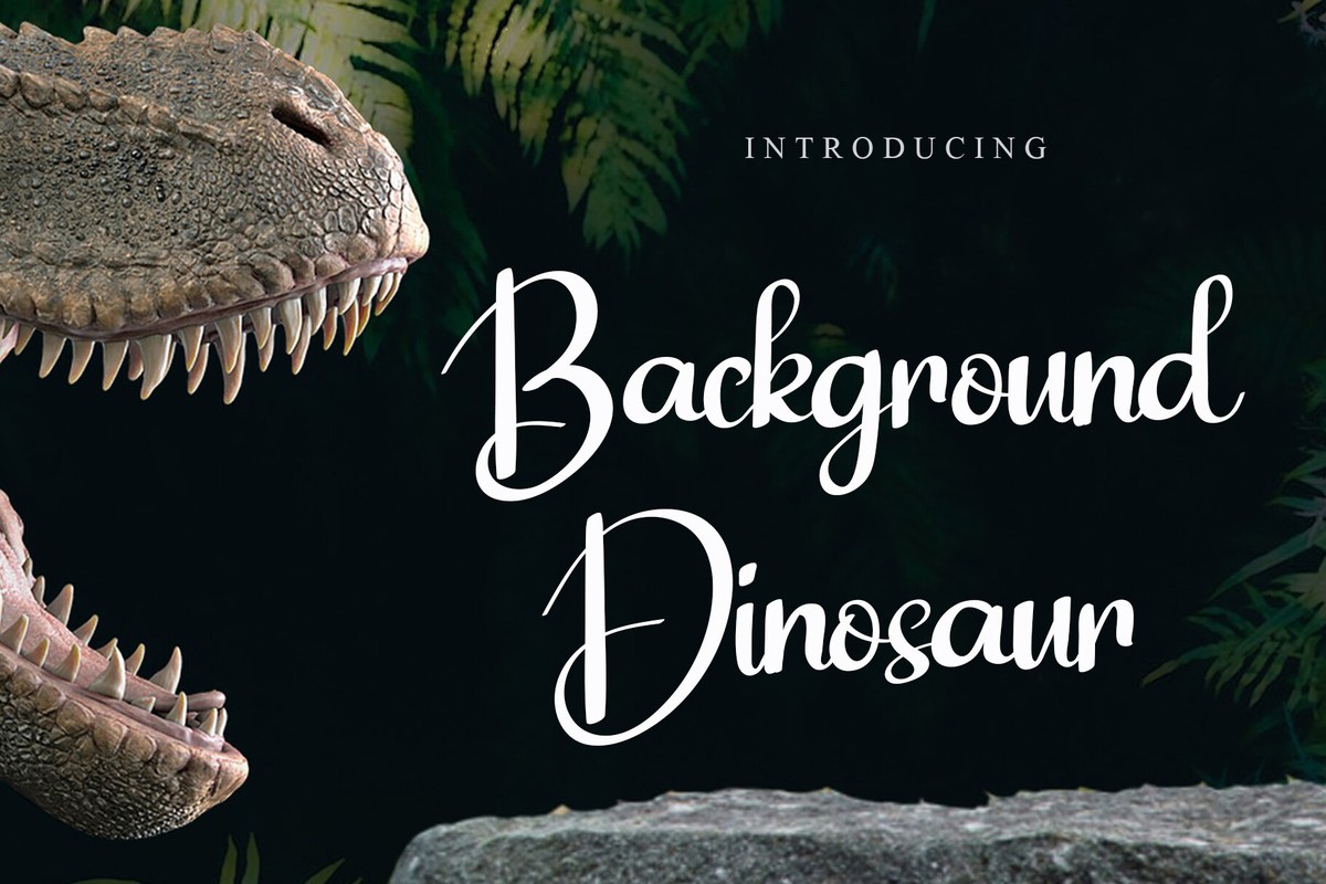 Пример шрифта Background Dinosaur