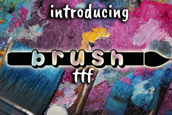 Пример шрифта Brush