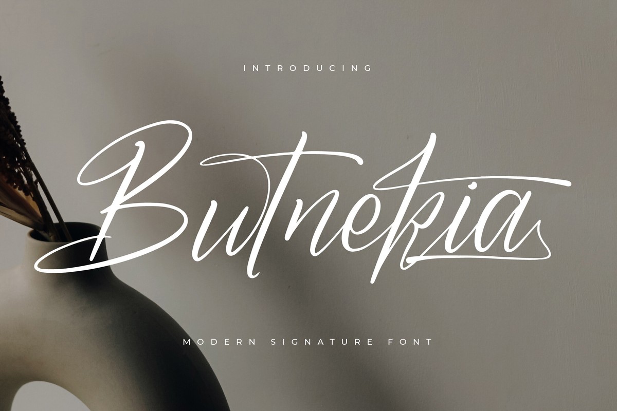 Пример шрифта Butnekia