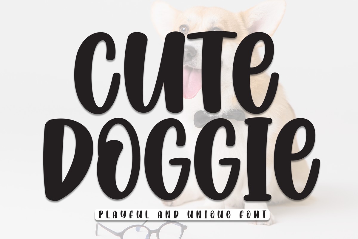 Пример шрифта Cute Doggie