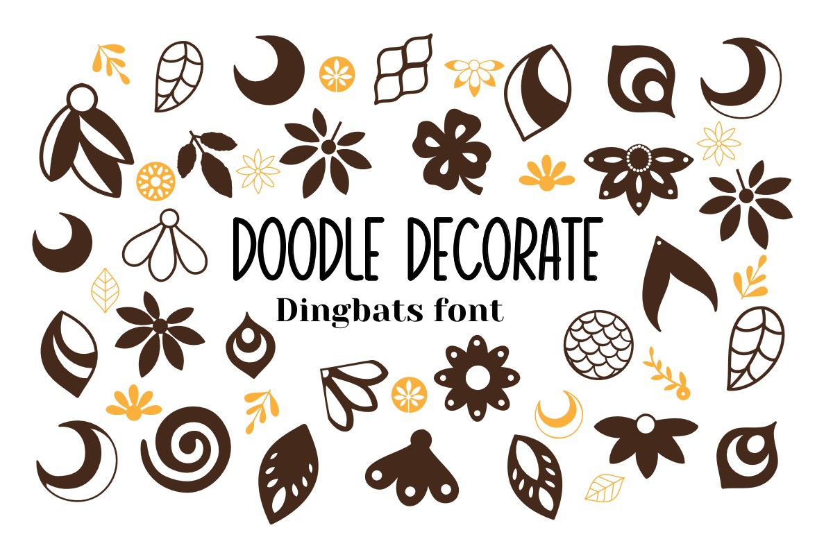 Пример шрифта Doodle Decorate