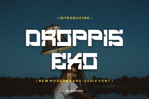 Пример шрифта Droppis Exo Regular