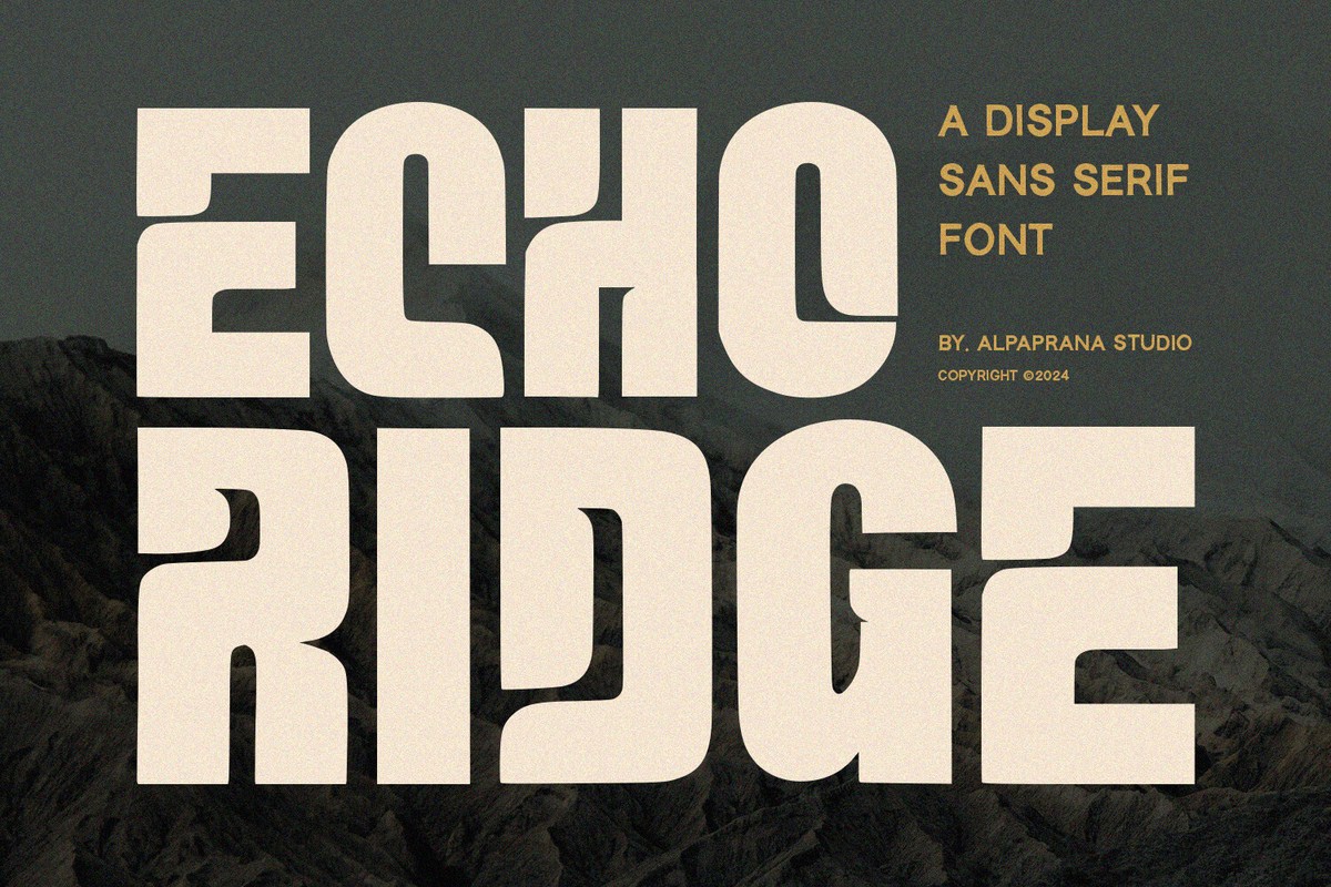 Пример шрифта Echo Ridge