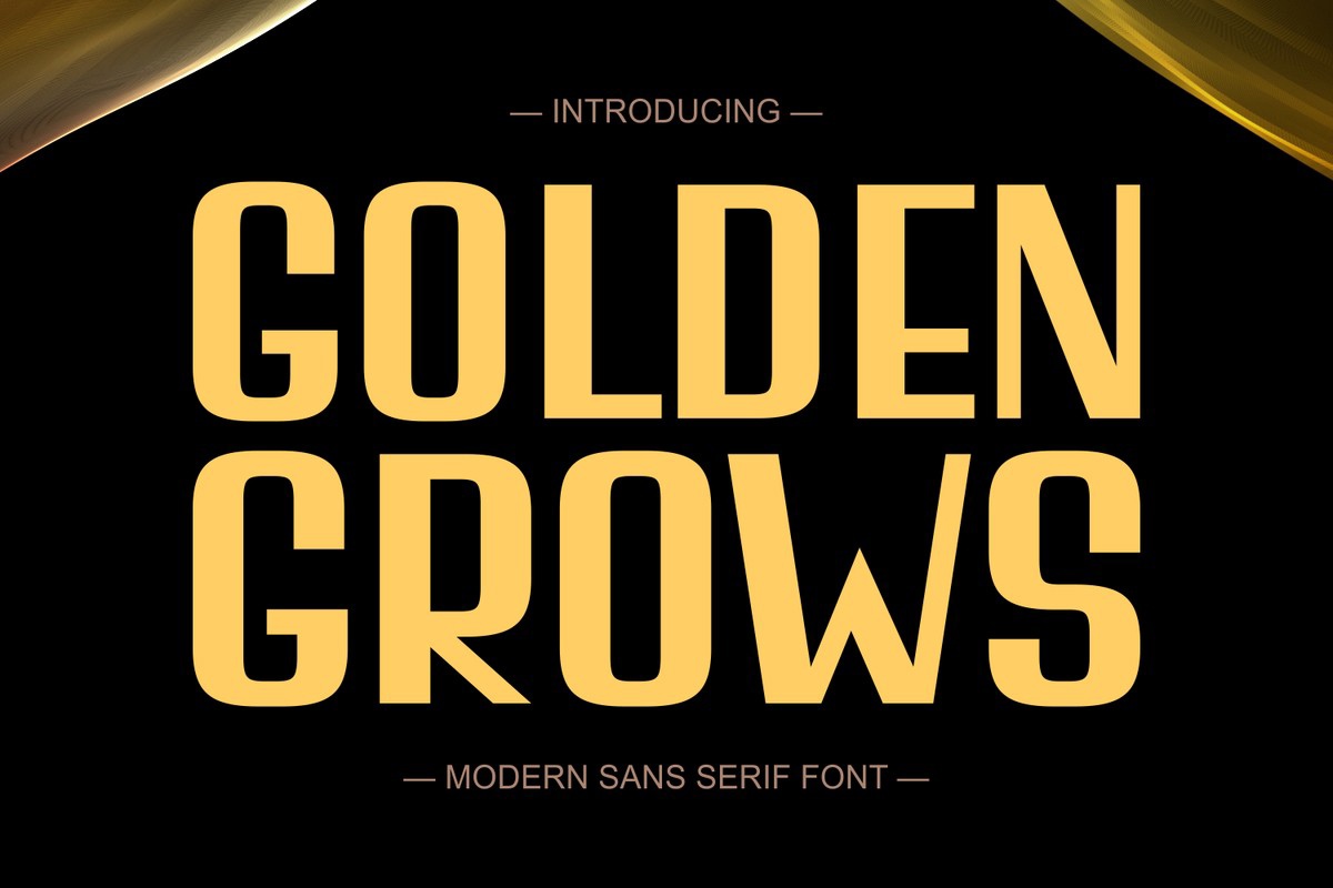 Пример шрифта Golden Grows