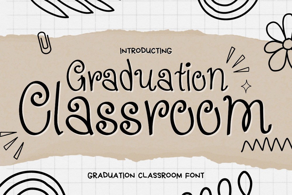 Пример шрифта Graduation Classroom