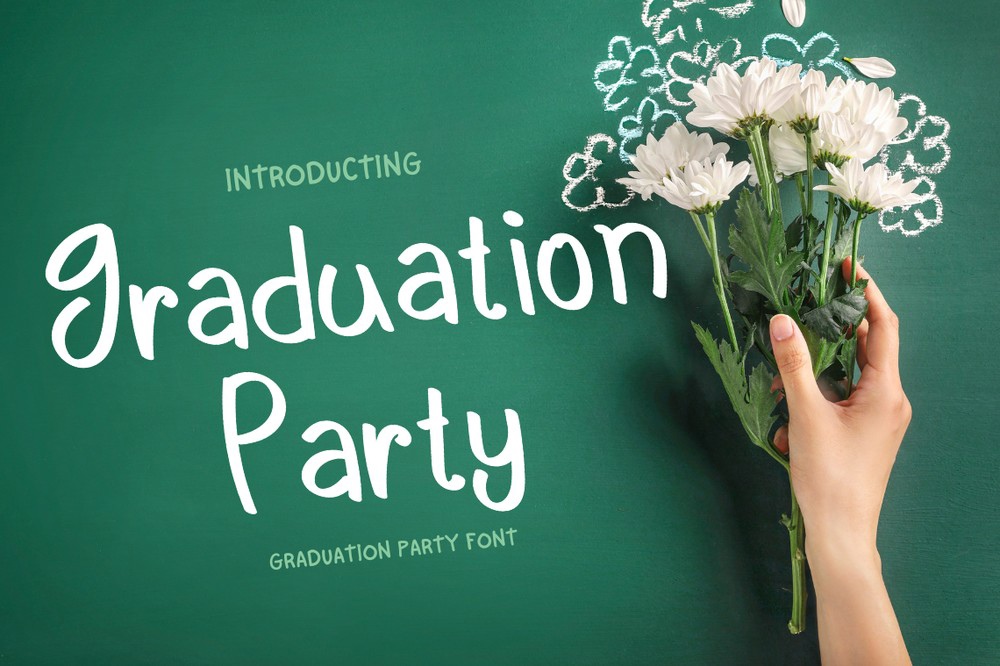Пример шрифта Graduation Party