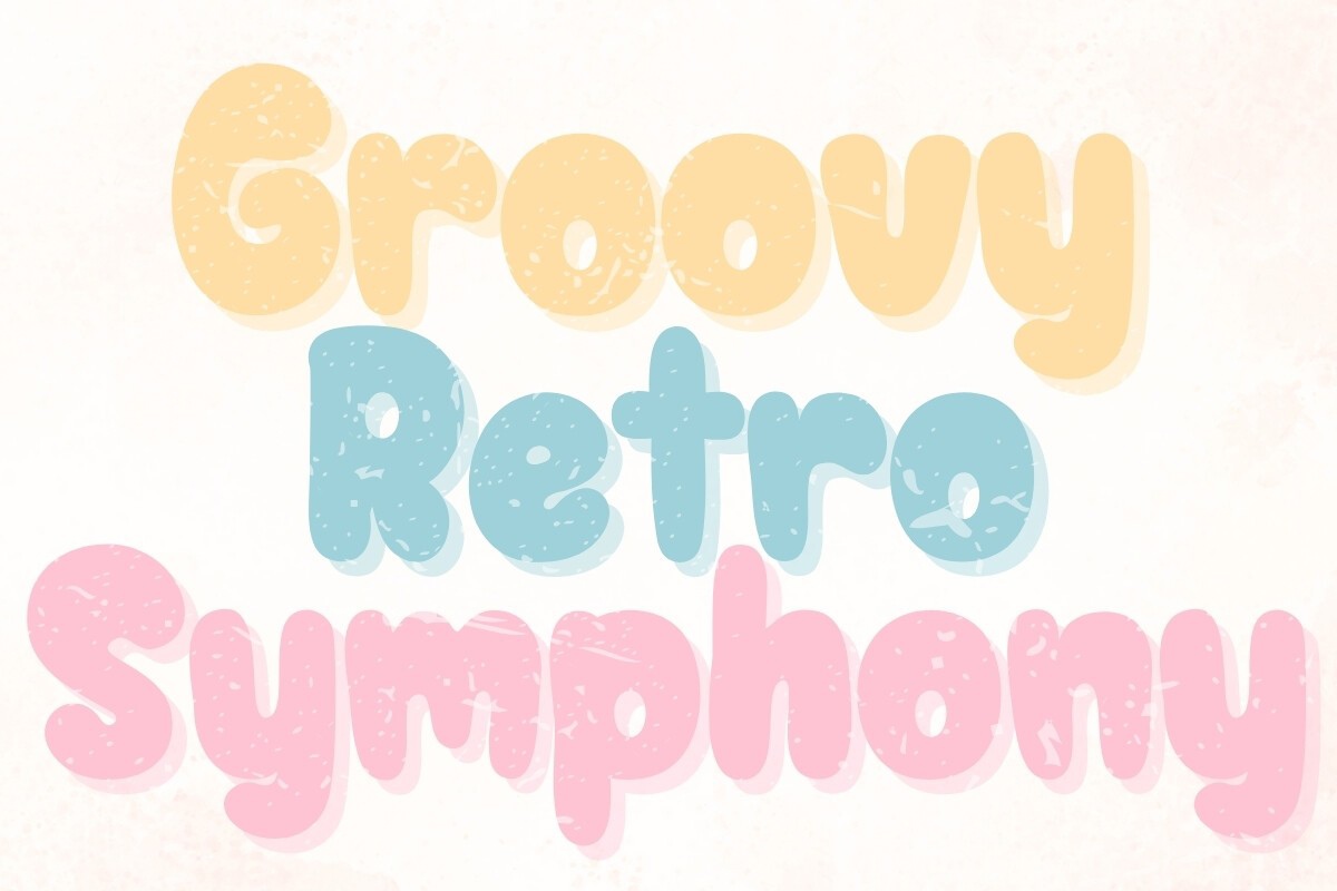 Пример шрифта Groovy Retro Symphony