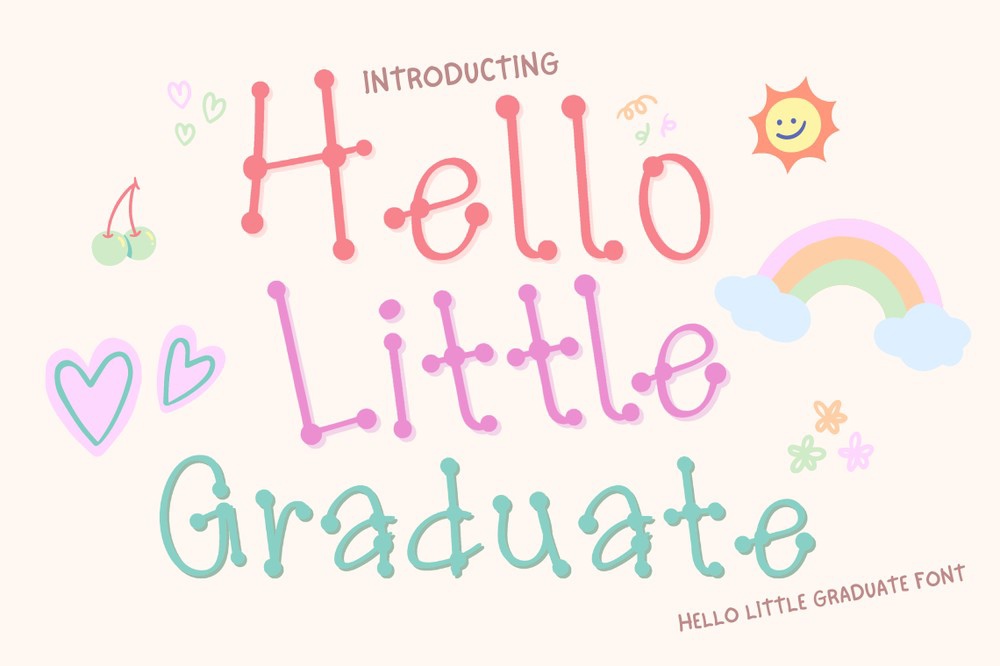 Пример шрифта Hello Little Graduate