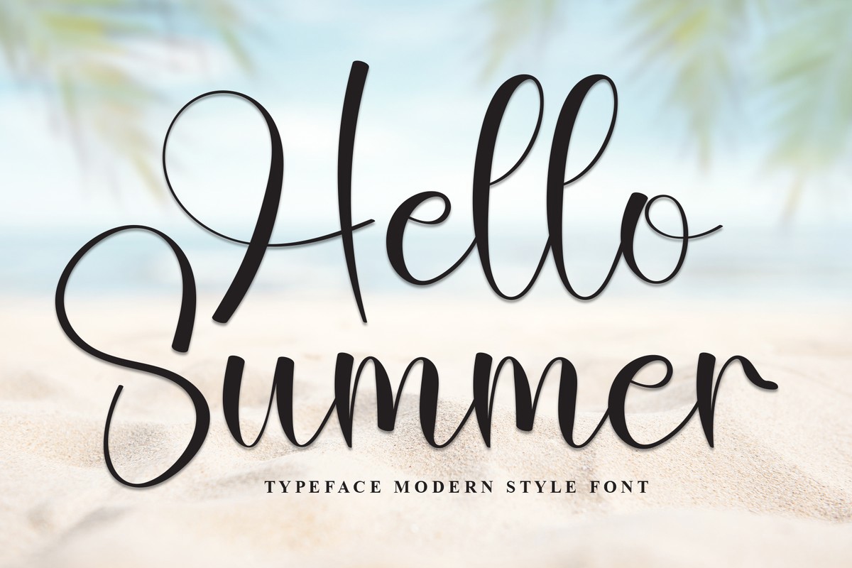 Пример шрифта Hello Summеr