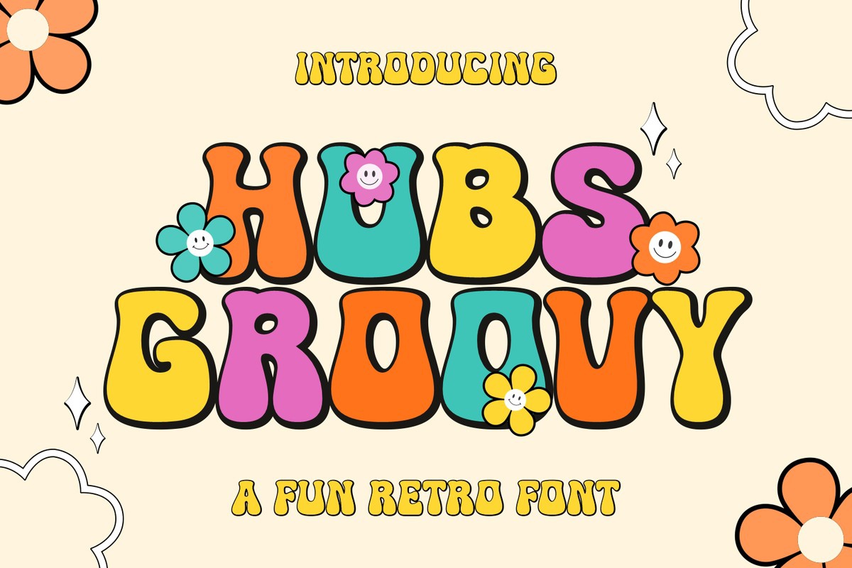 Пример шрифта Hubs Groovy