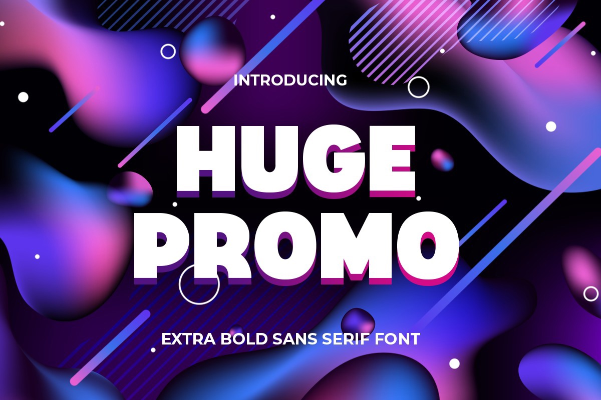 Пример шрифта Huge Promo Regular