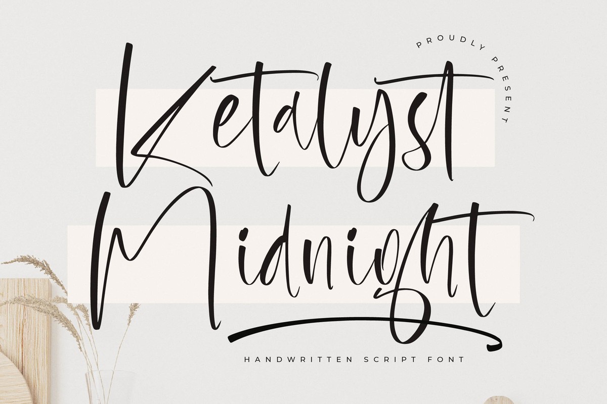 Пример шрифта Ketalyst Midnight