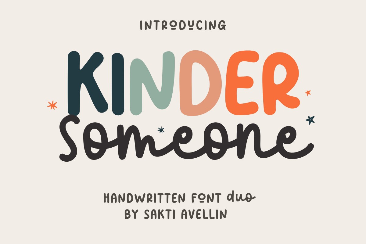 Пример шрифта Kinder Someone Duo Regular