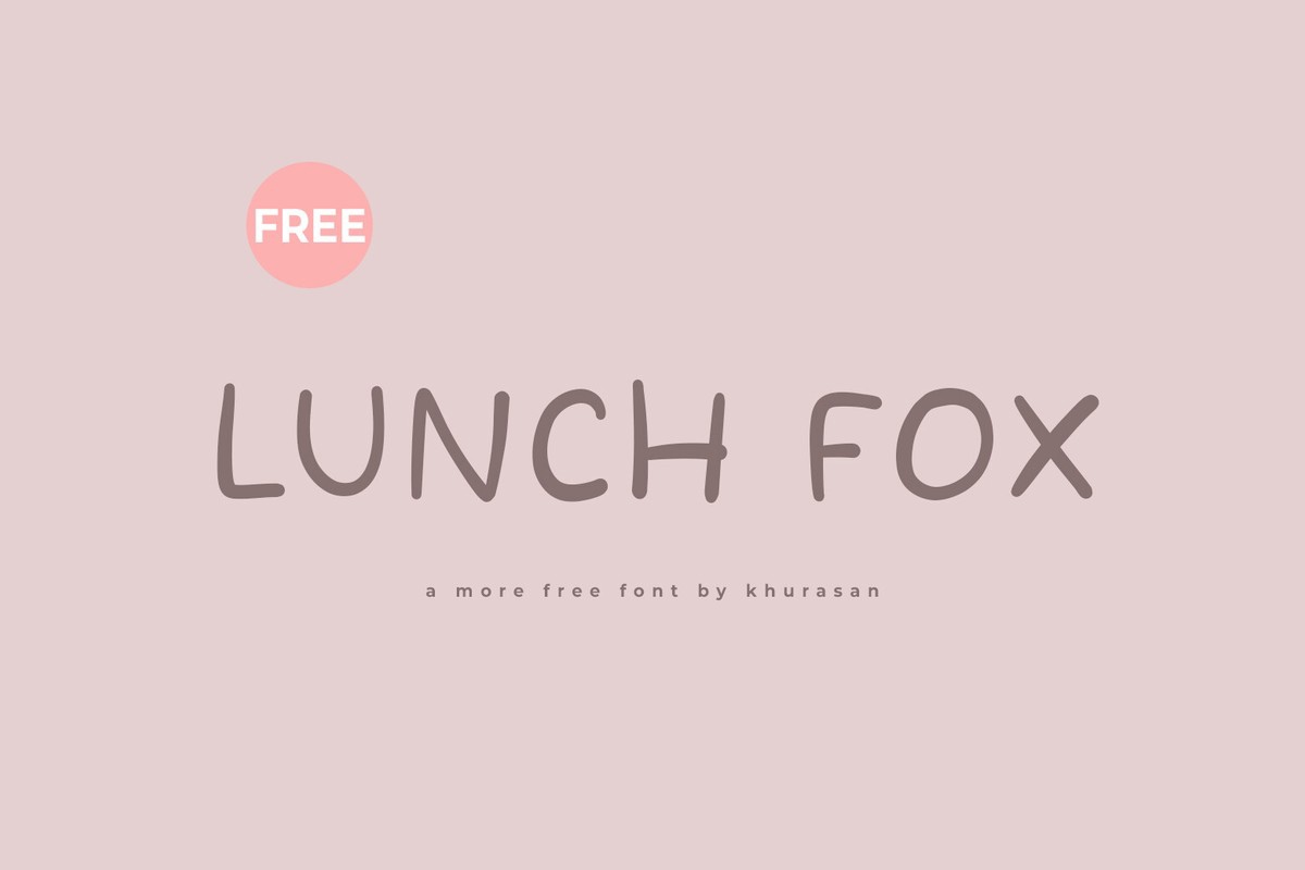 Пример шрифта Lunch Fox Regular