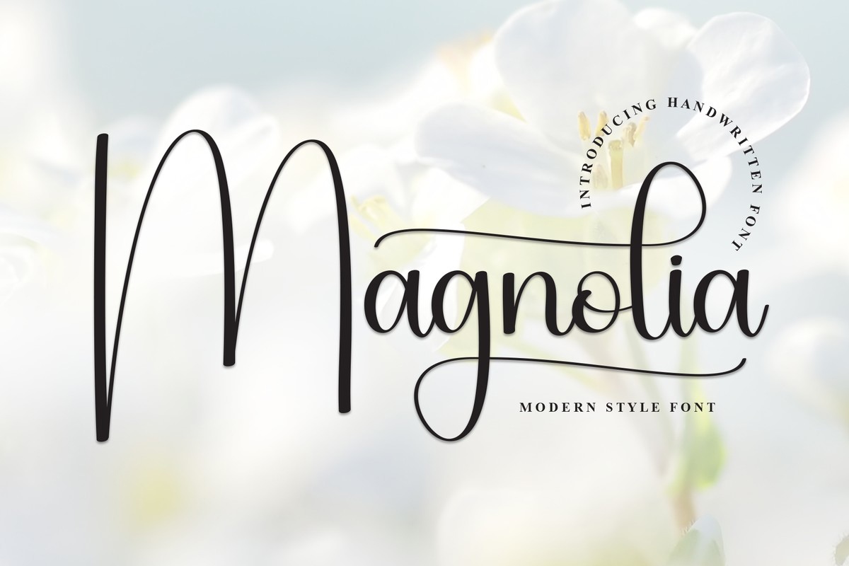 Пример шрифта Magnoliа