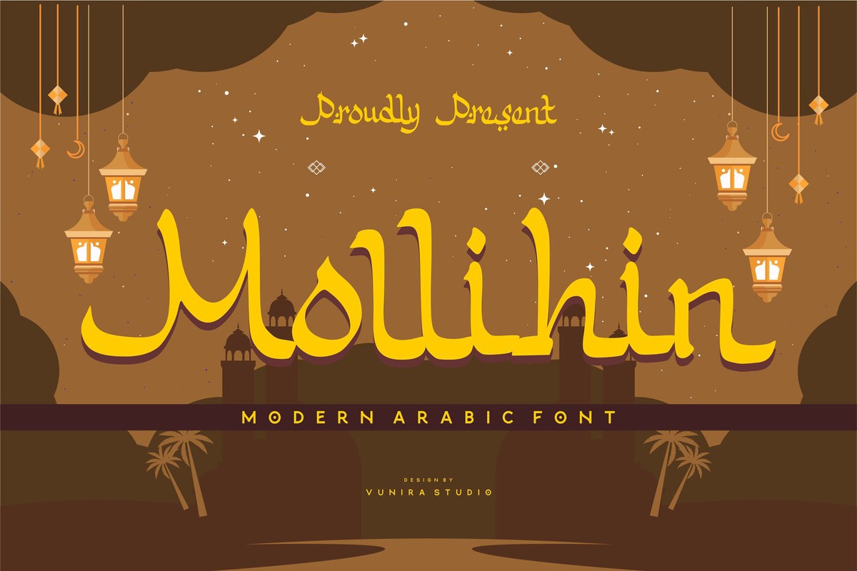 Пример шрифта Mollihin Regular