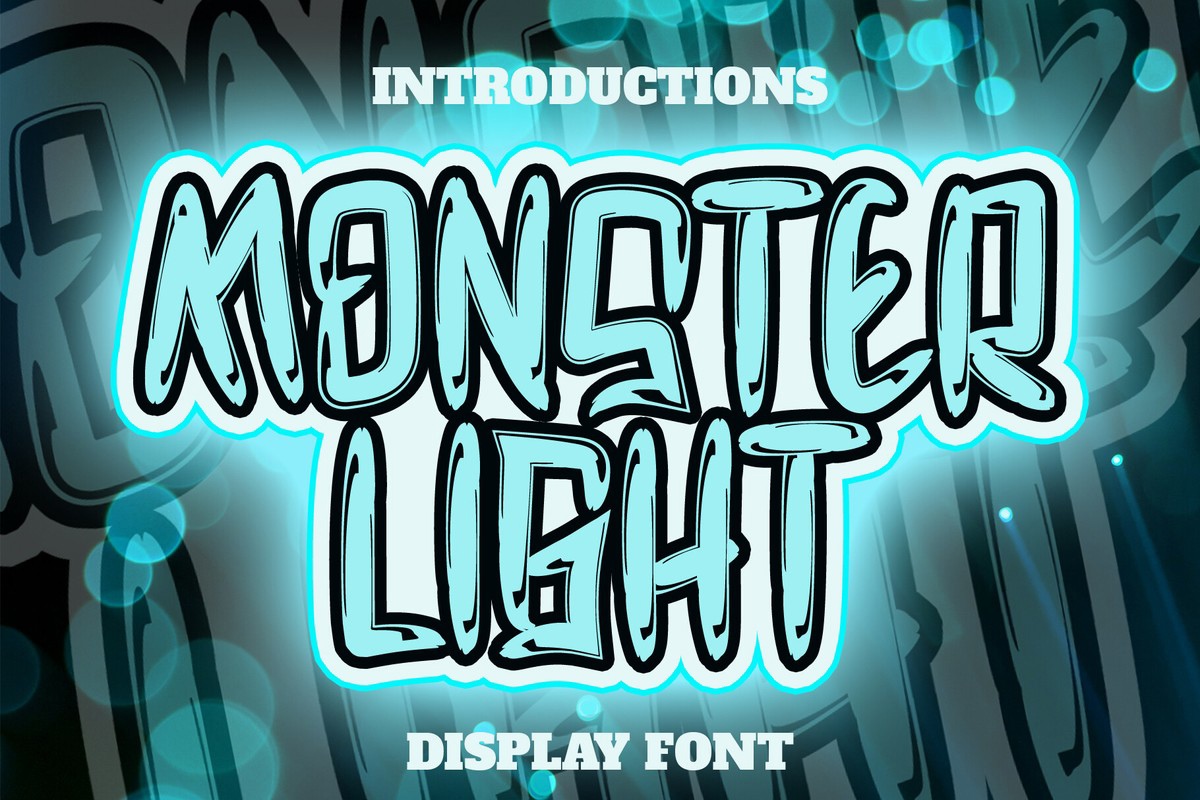 Пример шрифта Monsterlight