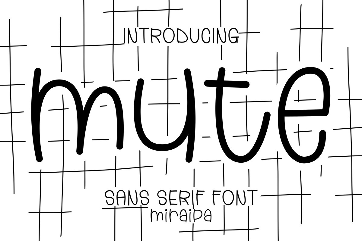 Пример шрифта Mute
