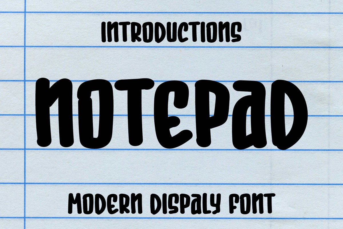 Пример шрифта Notepad