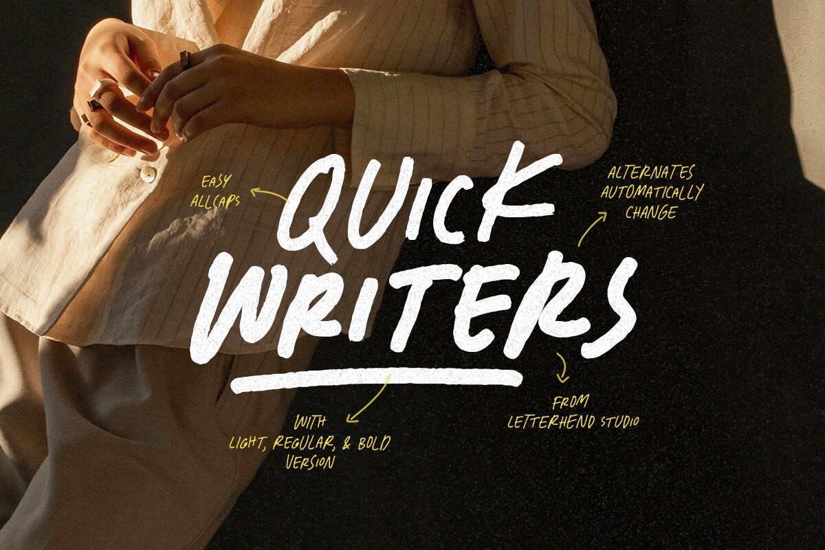 Пример шрифта Quick Writers Bold